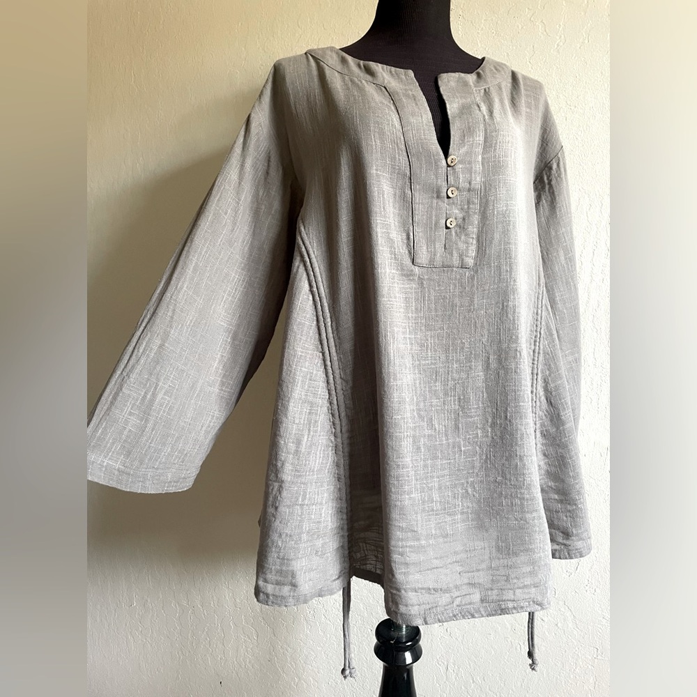 Free people gray bohemian tunic